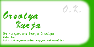 orsolya kurja business card